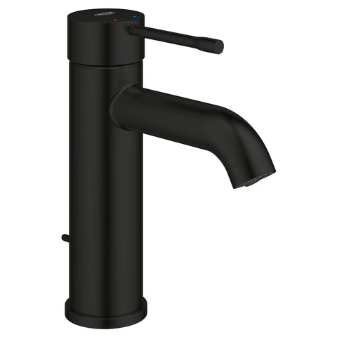 Robinet monotrou pour salle de bain, à poignée simple, taille P, 4,5 L/min (1,2 gpm) - Noir mat