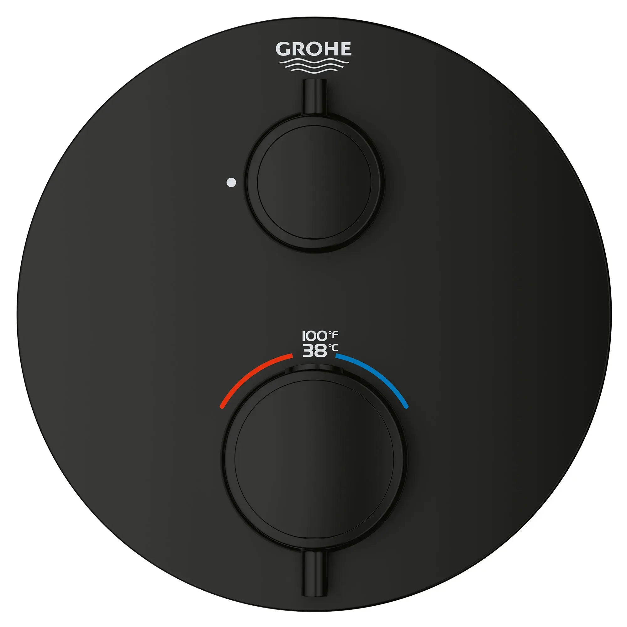 Garniture de valve thermostatique à fonction simple, 2 poignées // NOIR MAT // 49771_241072430_1_0_CDNwebp.webp