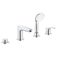 [25245003] 4-Hole Single Handle Deck Mount Roman Tub Faucet with 1.75 GPM (6.6 L/min) Hand Shower - GROHE StarLight Chrome