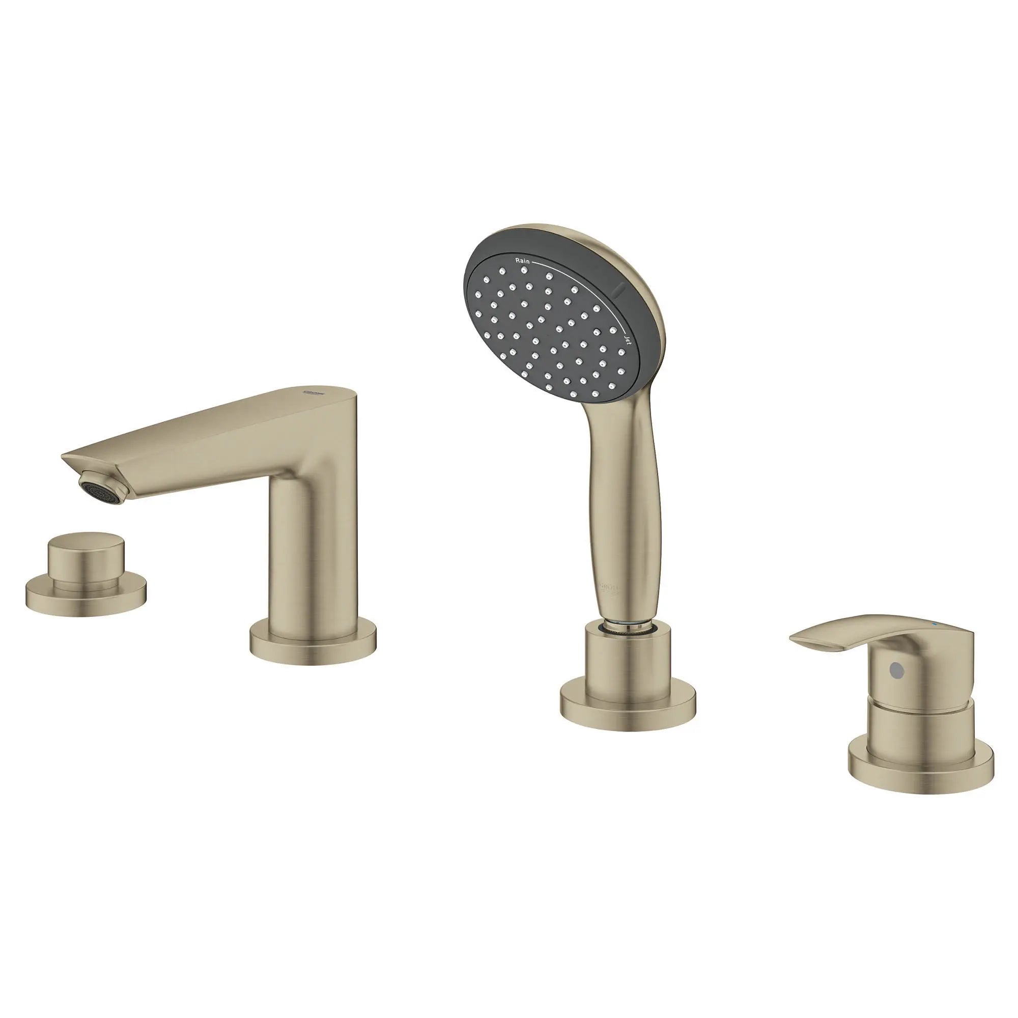 Robinet de baignoire Roman sur tablier à 4 trous, à levier unique et à douchette de 1,75 GPM // NICKEL BROSSÉ INFINITYFINISH // 50064_25245EN3_1_0_CDNwebp.webp