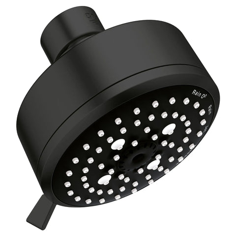 Pomme de douche 100, 4 po - 4 jets, 6,6 L/min (1,75 gpm) - Noir mat