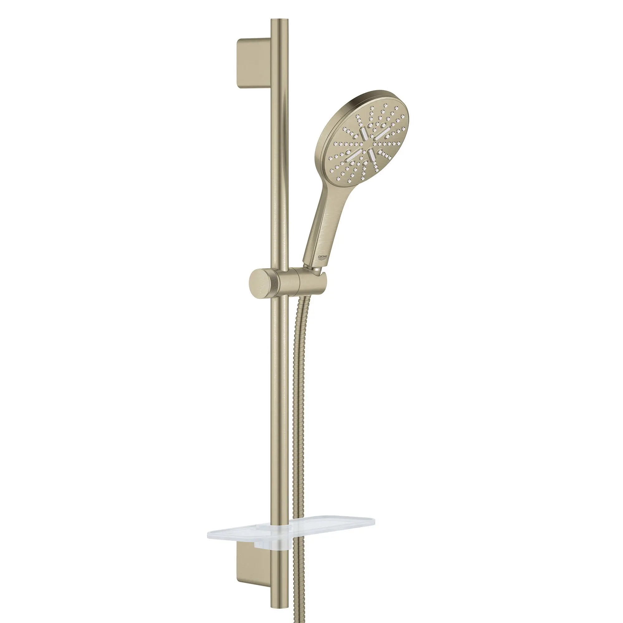 Rainshower SmartActive 130 Ensemble de barre coulissante de 24 po pour douchette - 3 jets, 6,6 L/min (1,75 gpm) // NICKEL BROSSÉ INFINITYFINISH // 50709_26547EN0_0_CDNwebp.webp