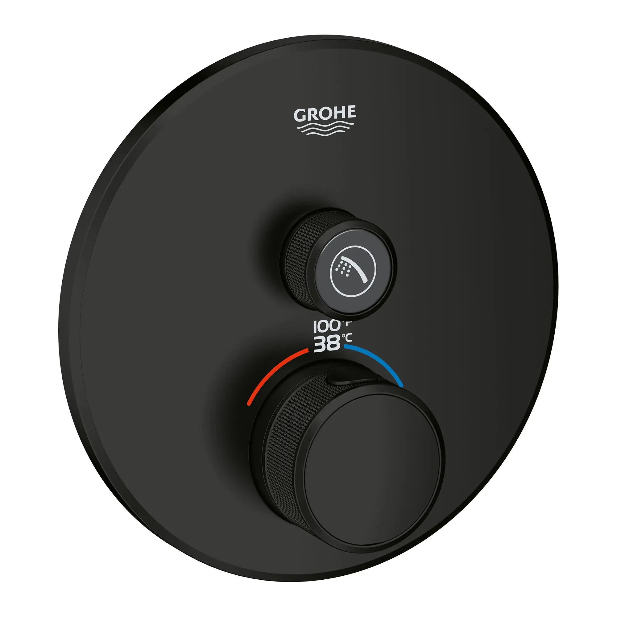 GrohTherm SmartControl - Garniture de valve thermostatique à fonction simple // NOIR MAT // 52205_291362430_0_CDNwebp.webp