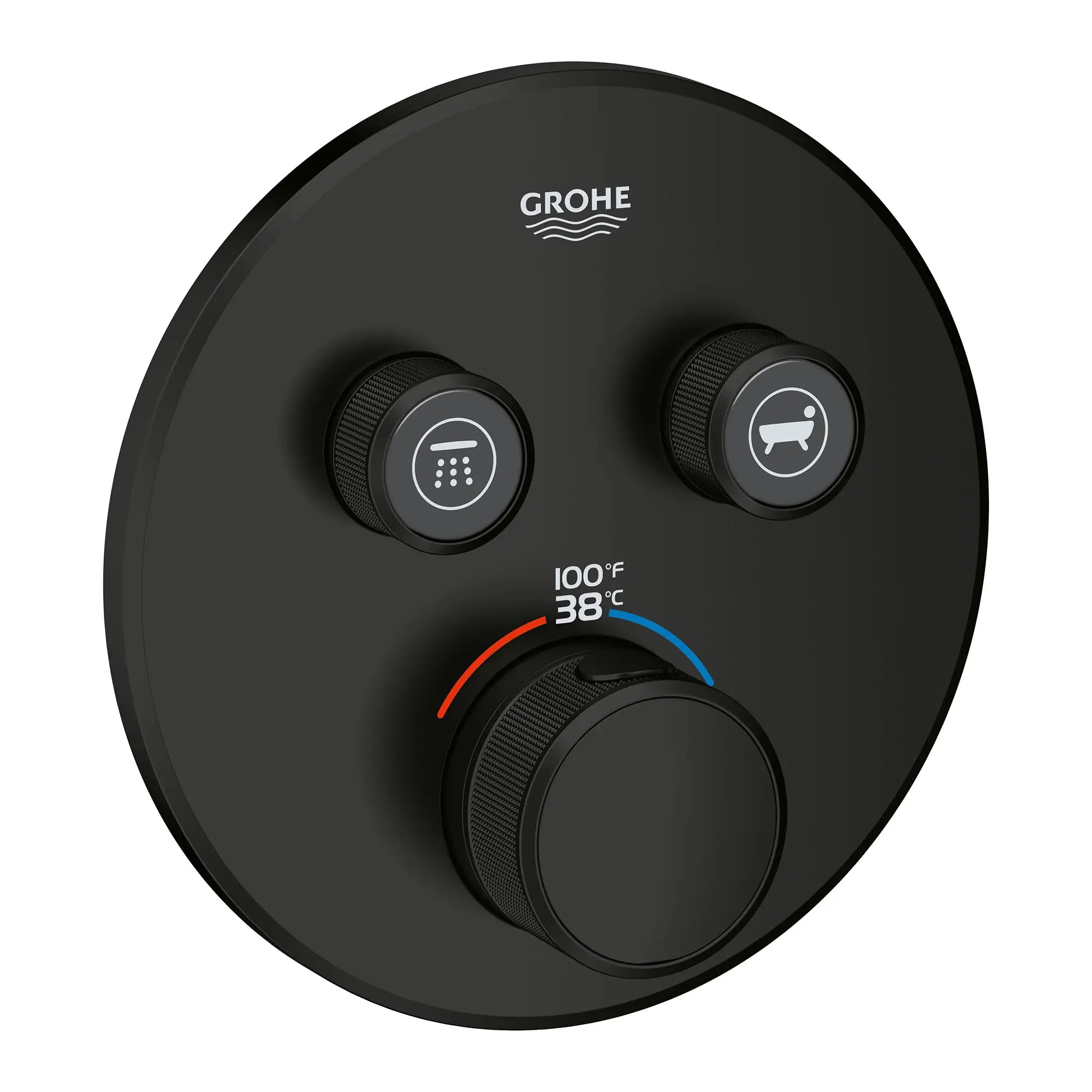 GrohTherm SmartControl Garniture de valve thermostatique à fonction double // NOIR MAT // 52229_291372430_0_CDNwebp.webp