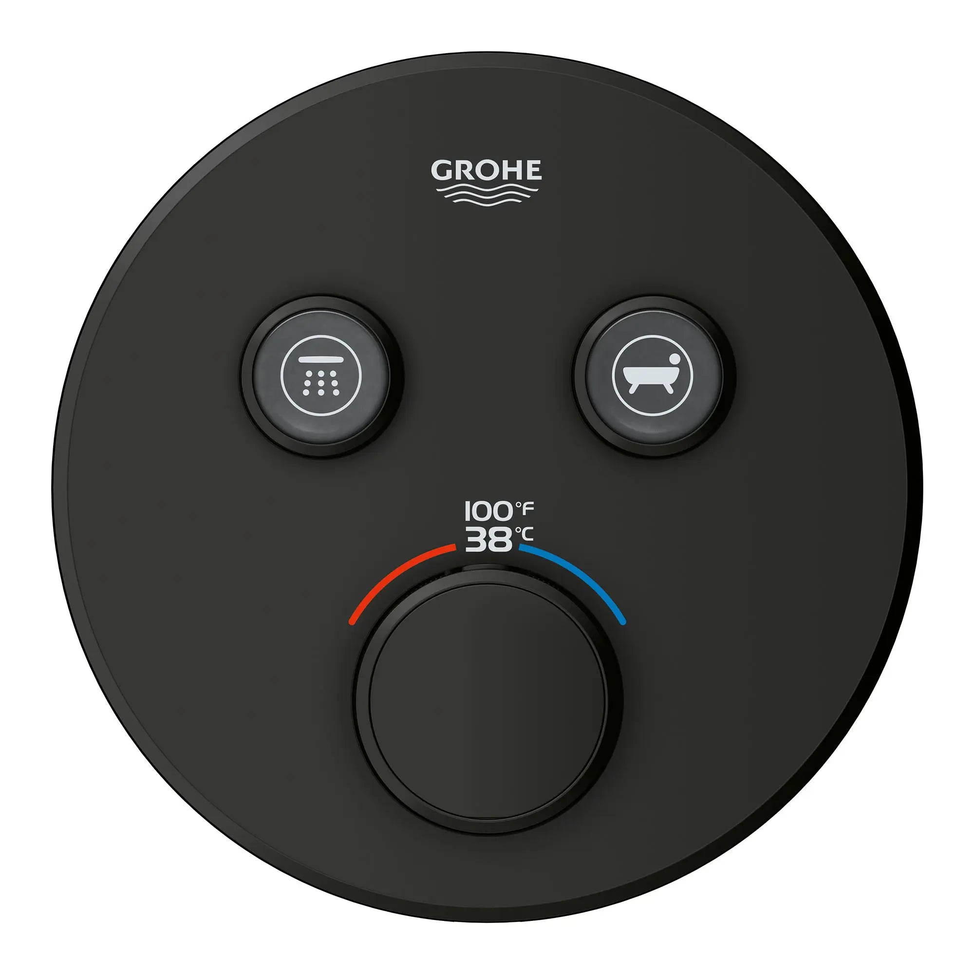 GrohTherm SmartControl Garniture de valve thermostatique à fonction double // NOIR MAT // 52233_291372430_1_0_CDNwebp.webp