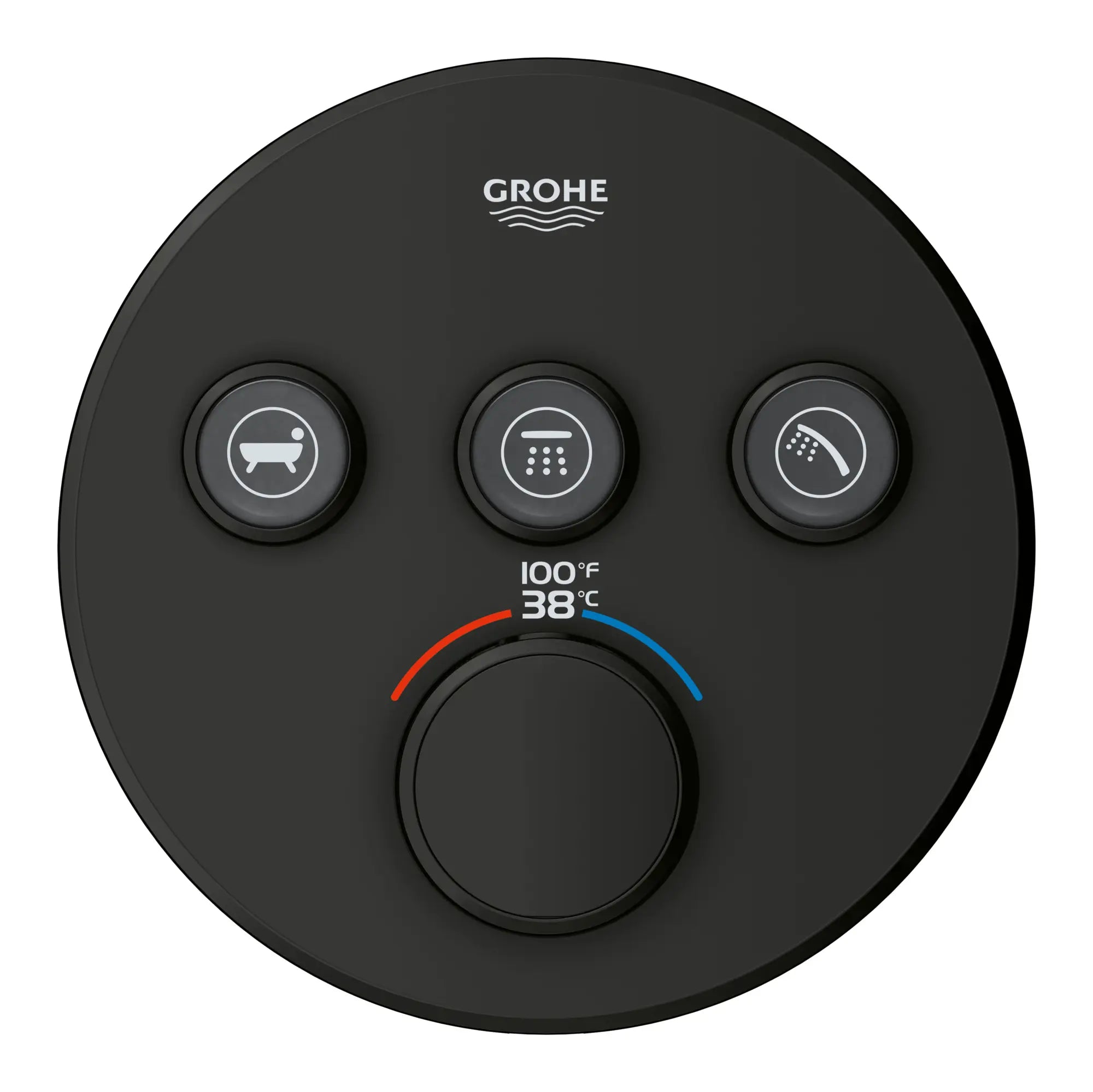 GrohTherm SmartControl Garniture de valve thermostatique à fonction triple // NOIR MAT // 52263_291382430_1_0_CDNwebp.webp