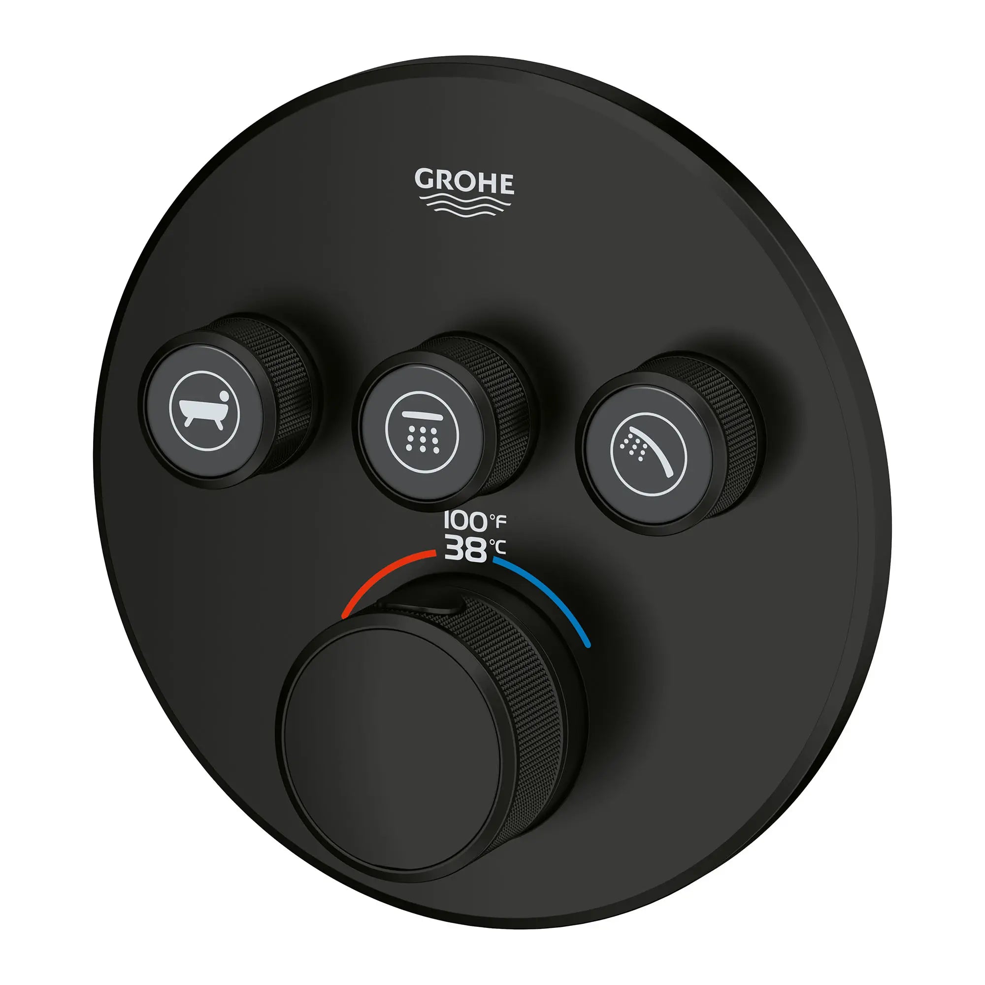 GrohTherm SmartControl Garniture de valve thermostatique à fonction triple // NOIR MAT // 52265_291382430_2_0_CDNwebp.webp