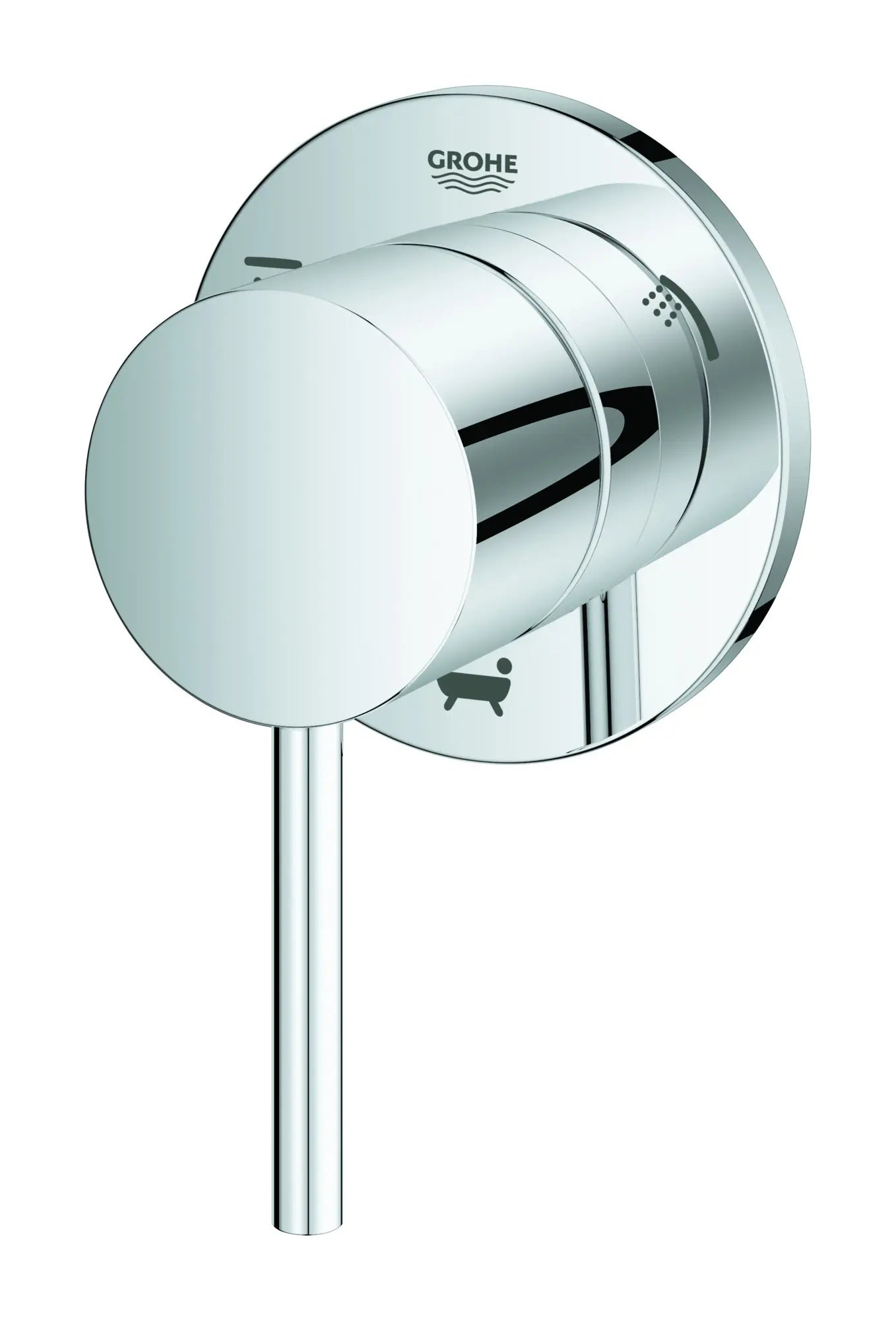 Garniture d’inverseur à 3 voies (pomme de douche / douchette / bec de bain) // CHROME STARLIGHT GROHE // 52368_29216001_2_0_CDNwebp.webp