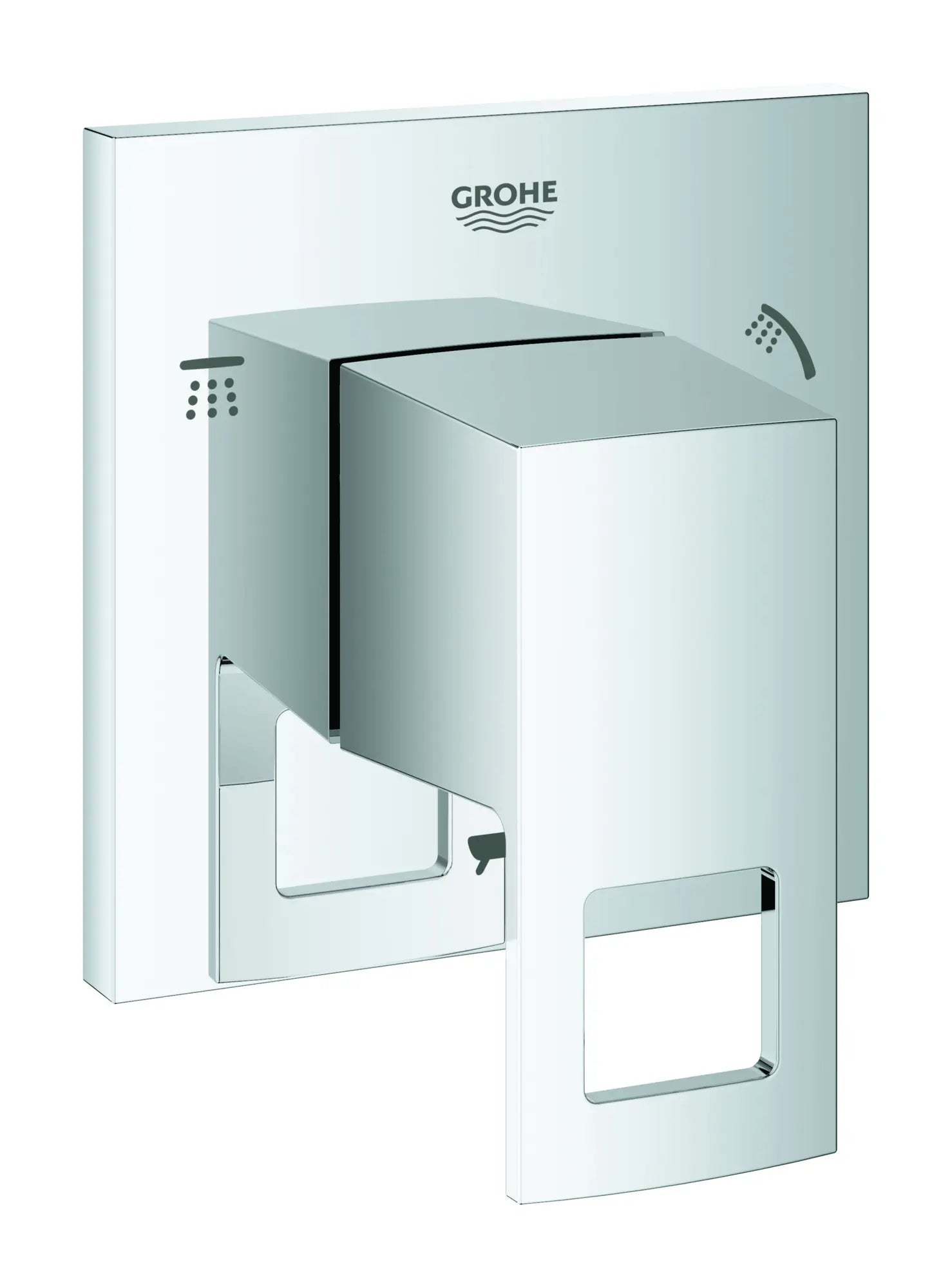 Eurocube Garniture d’inverseur à 3 voies (pomme de douche / douchette / bec de bain) // CHROME STARLIGHT GROHE // 52378_29217001_1_0_CDNwebp.webp