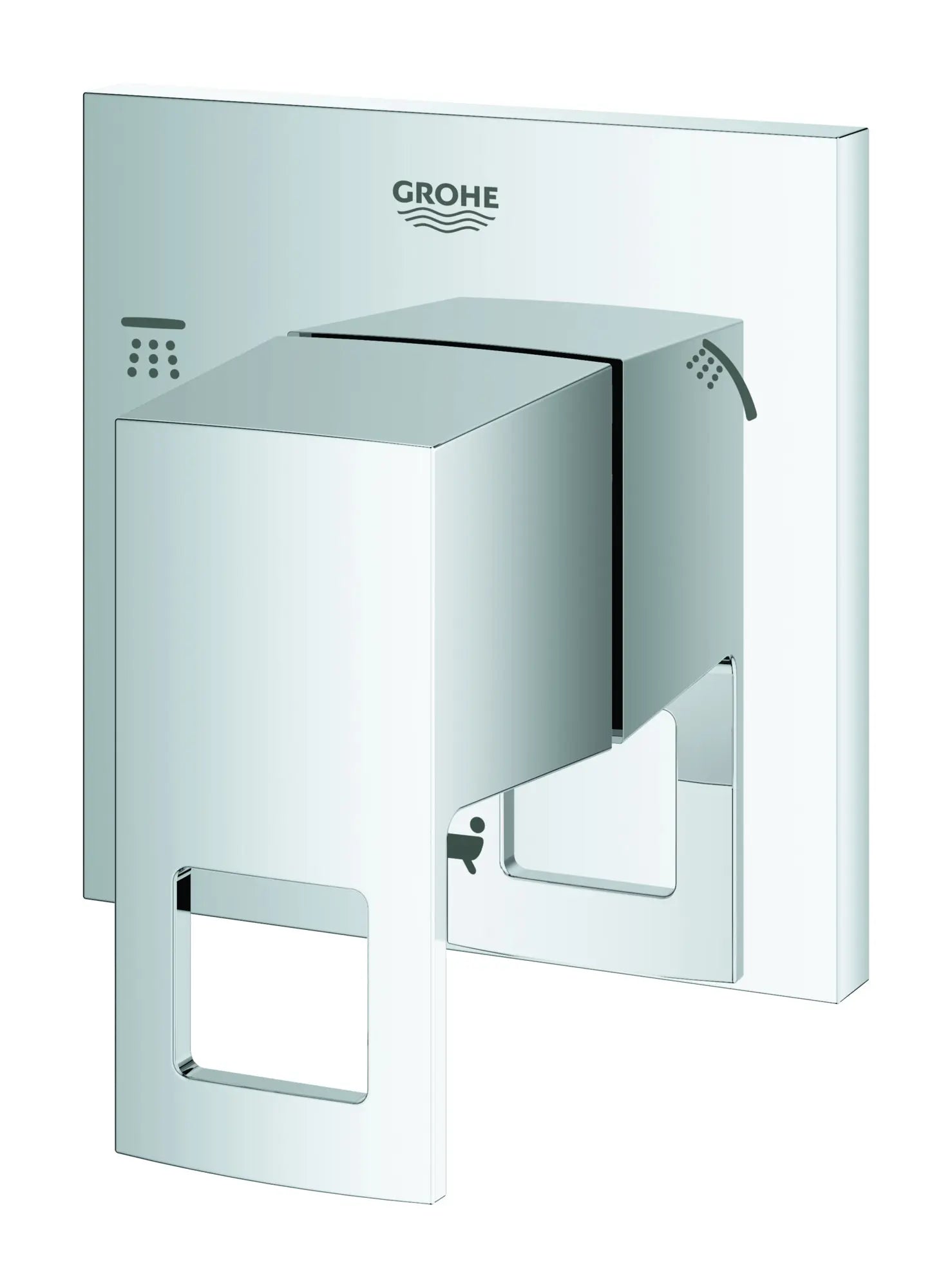 Eurocube Garniture d’inverseur à 3 voies (pomme de douche / douchette / bec de bain) // CHROME STARLIGHT GROHE // 52384_29217001_2_0_CDNwebp.webp