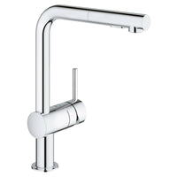 [30300000] Minta Single-Handle Pull-Out Kitchen Faucet Dual Spray 1.75 GPM (6.6 L/min) - GROHE StarLight Chrome
