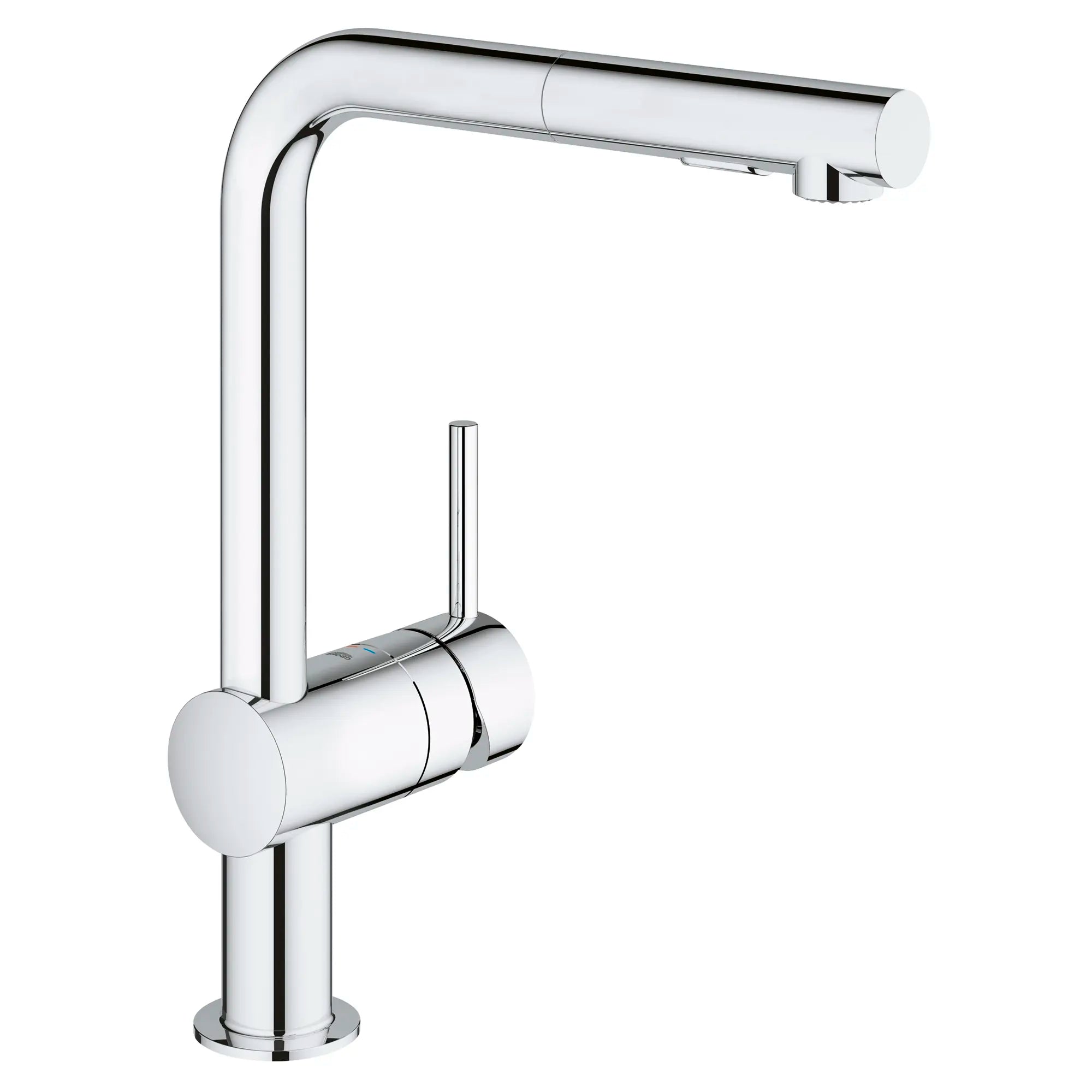 Robinet de cusine rétractable à poignée simple et double jet 6,6 L/min (1,75 gpm) // CHROME STARLIGHT GROHE // 53084_30300000_0_CDNwebp.webp