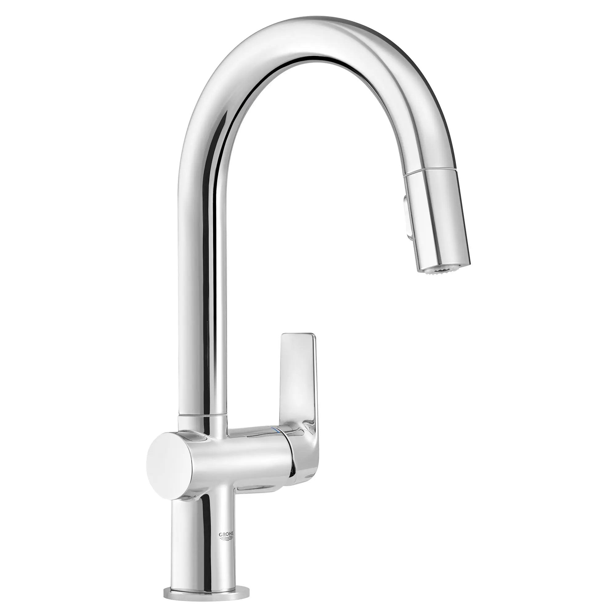 Robinet de cuisine rétractable à poignée simple et double jet 6,6 L/min (1,75 gpm) // CHROME STARLIGHT GROHE // 53167_30377000_0_CDNwebp.webp