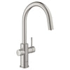 [31251DC2] GROHE Blue Single-Handle Pull Down Kitchen Faucet Single Spray 1.75 GPM (6.6 L/min) with Chilled & Sparkling Water - GROHE StarLight Chrome