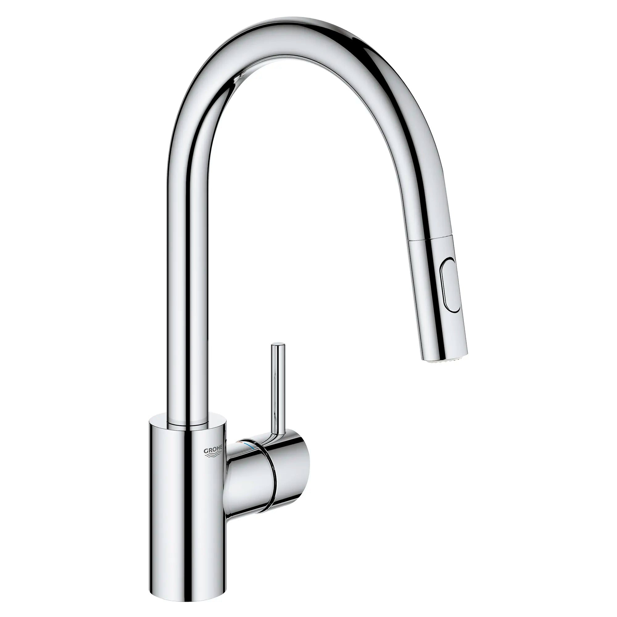 Robinet de cusine rétractable à poignée simple et double jet 5,7 L/min (1,5 gpm)  // CHROME STARLIGHT GROHE // 53585_3134910E_0_CDNwebp.webp