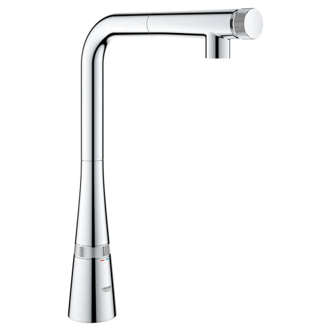 Robinet de cuisine SmartControl à douchette rétractable, jet simple 6,6 L/min (1,75 gpm) - Chrome StarLight GROHE