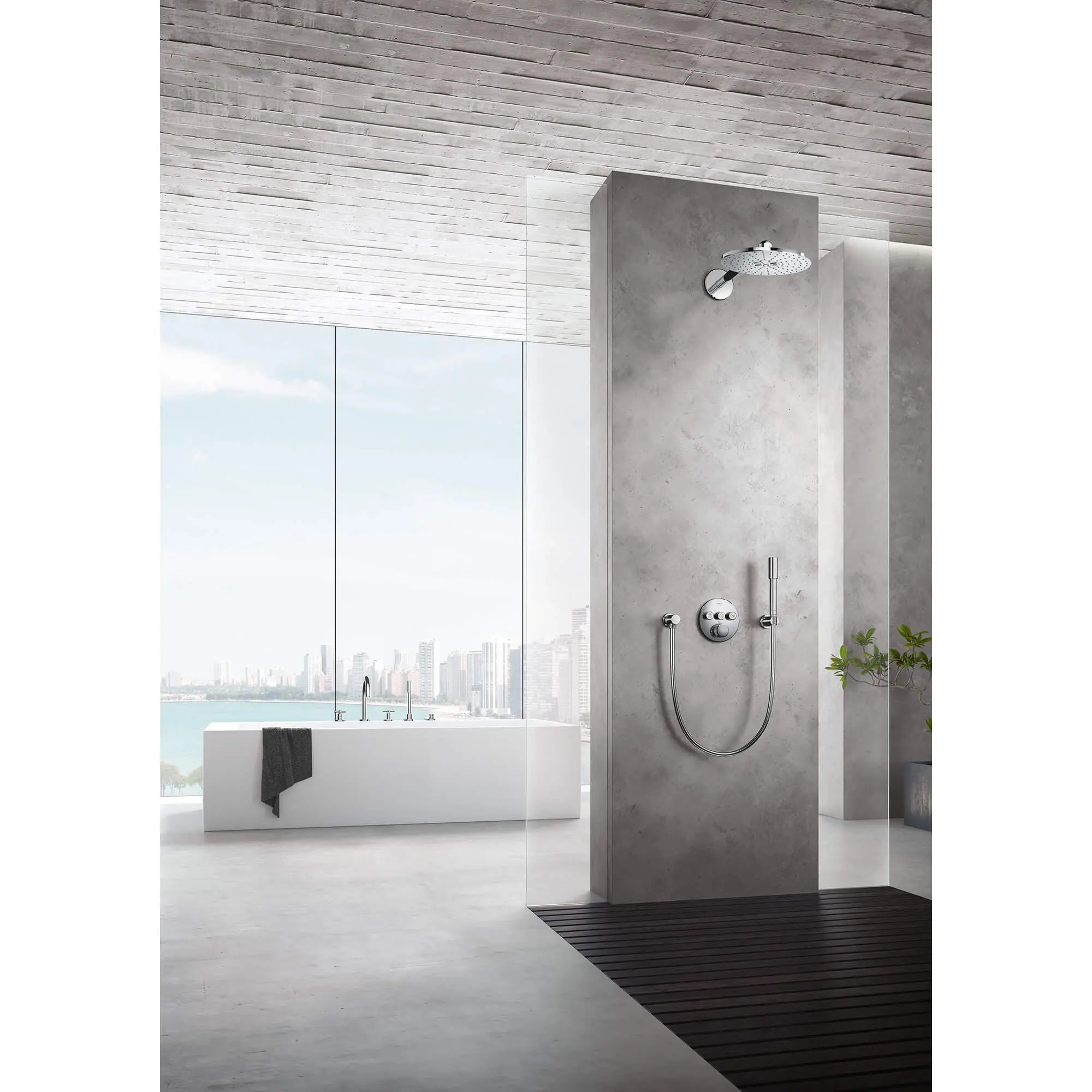 Manettes en croix (la paire) // CHROME STARLIGHT GROHE // 538_18033003-cross-handle-bath-enviro-2_0_CDNwebp.webp
