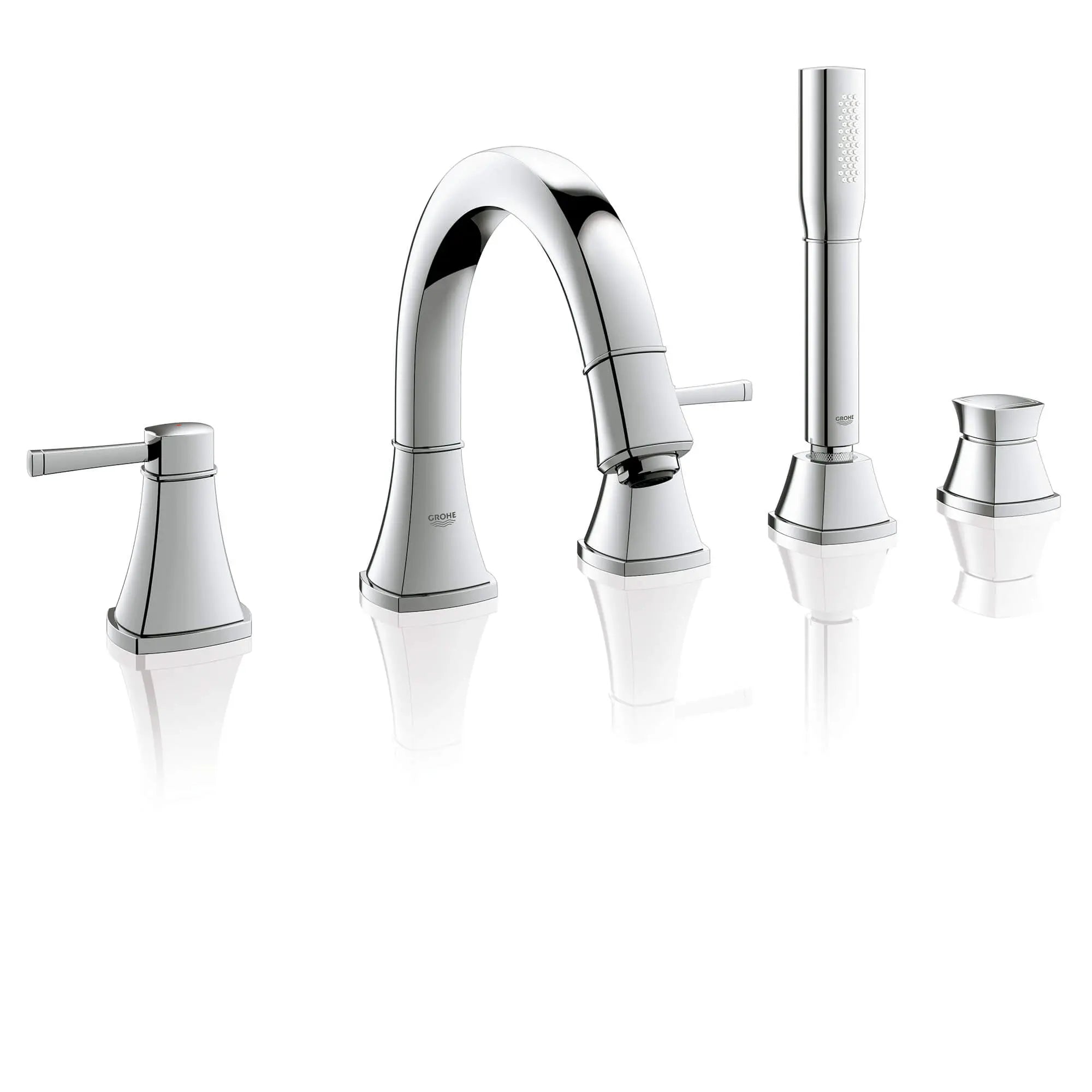 Grandera Robinet de bain avec douchette // CHROME STARLIGHT GROHE // 559_19919000-five-hole-bathtub-faucet-with-handshower-enviro-1_0_CDNwebp.webp