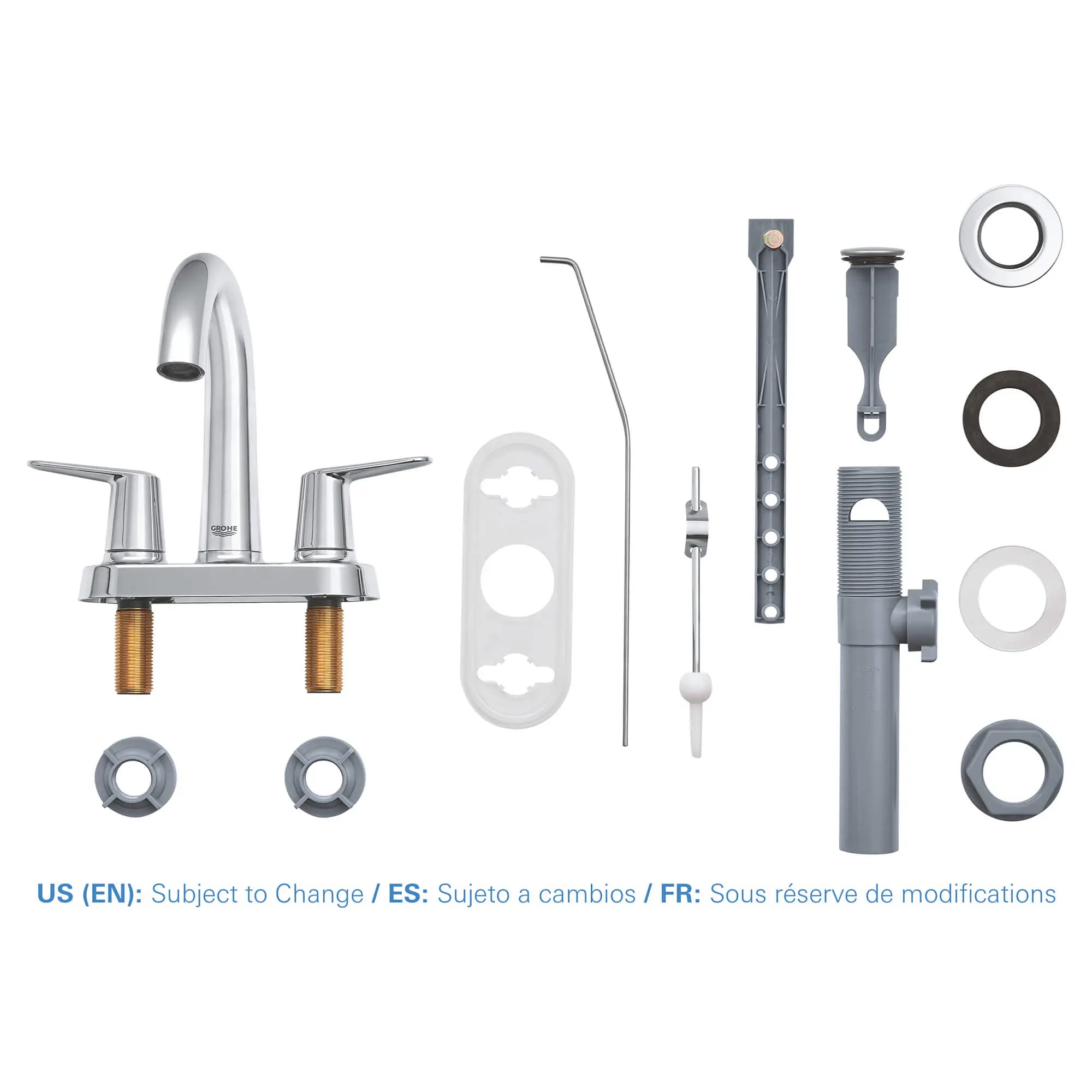 Robinet combiné de 4 po Veletto // CHROME STARLIGHT GROHE // 595_20582000-2-handle-4-inch-centerset-bathroom-faucet-enviro-5_0_CDNwebp.webp