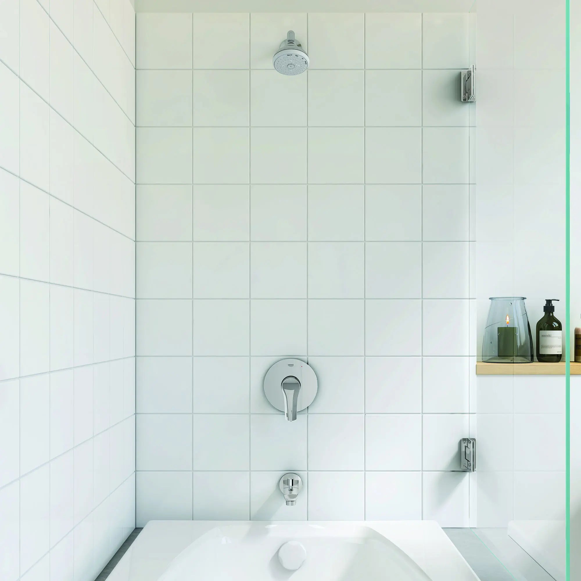 Garniture de robinet à pression équilibrée avec cartouche // CHROME STARLIGHT GROHE // 67943_B-13356003_19458003_26044001_CDNwebp.webp