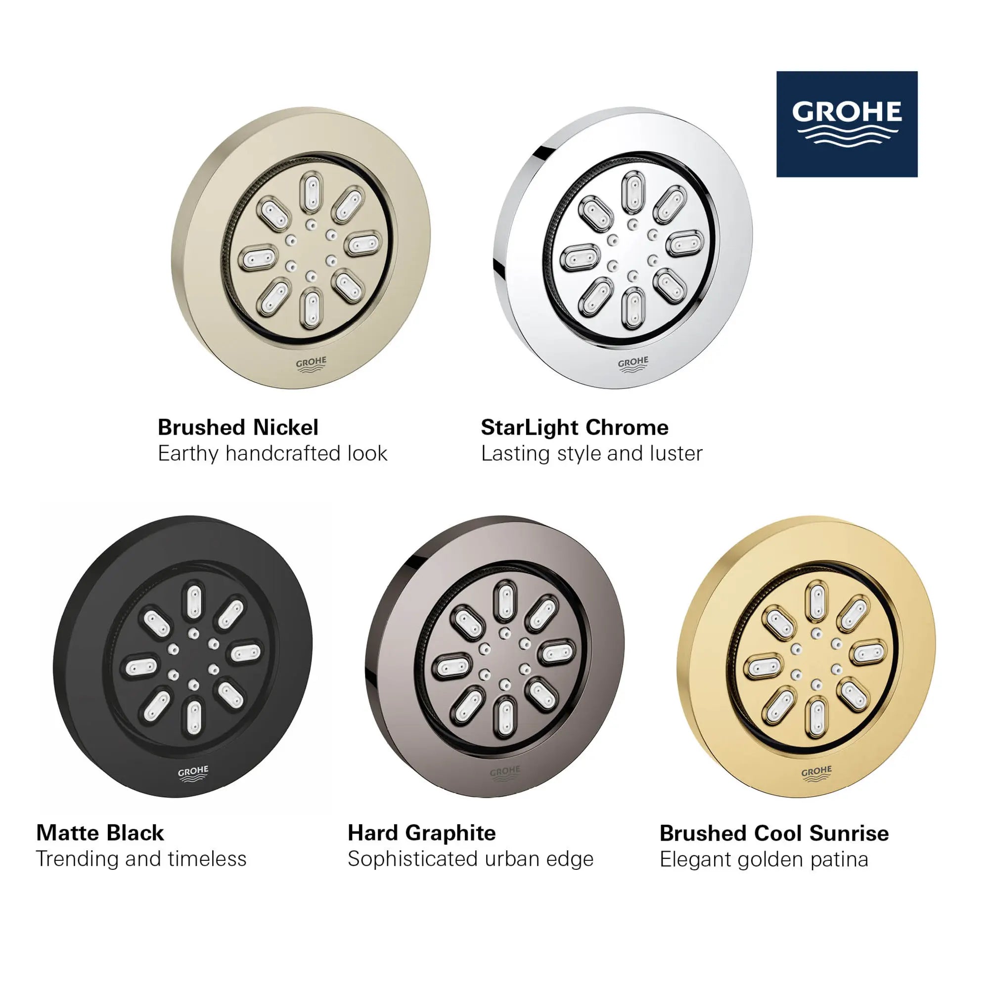 Douchette latérale - 2 jets, 0,9 gpm // CHROME STARLIGHT GROHE // 68438_GROHE_Matte_Black_Launch_FINISH_26744_0_RSH_Aqua_Body_Sprays_Info_1_0_CDNwebp.webp