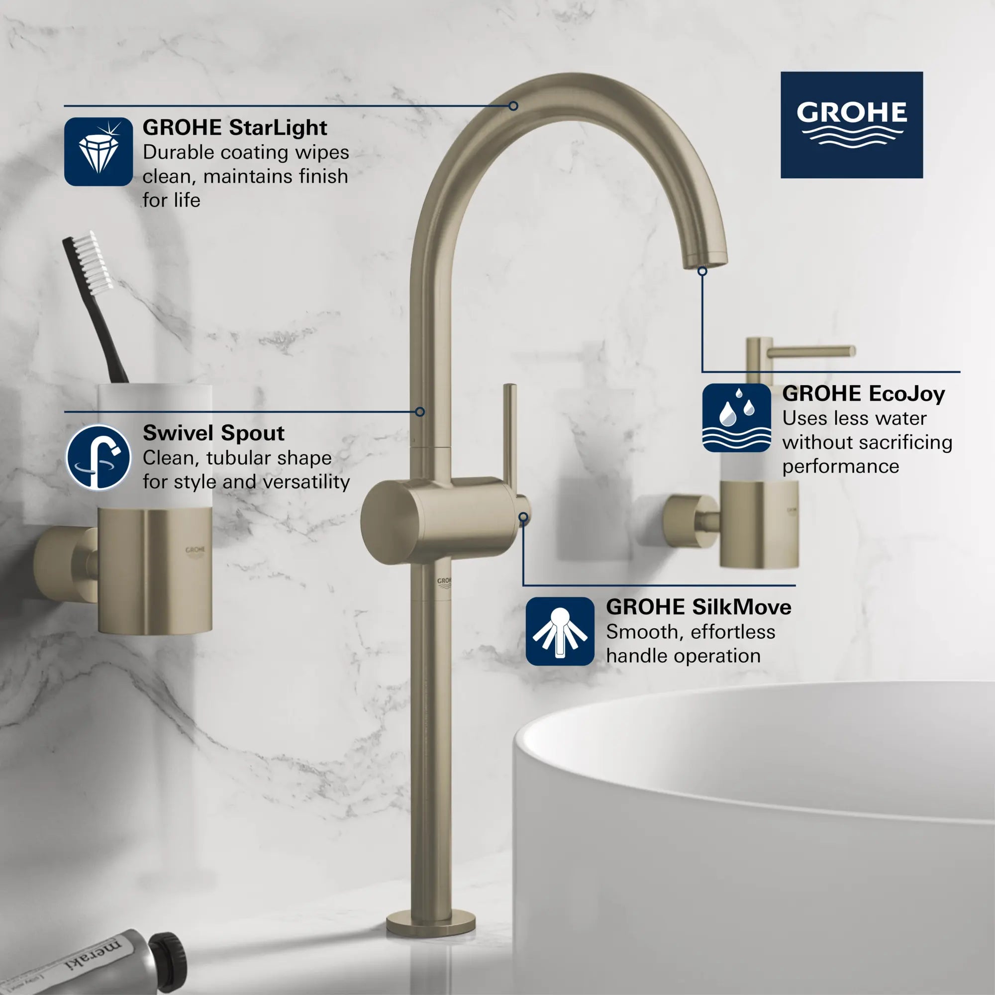 Robinet monotrou, taille XL // CHROME STARLIGHT GROHE // 68449_GROHE_Atrio_Bath_1-Hole_Faucet_23834_3_Infographics_1_0_CDNwebp.webp