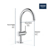 [23828003] Single Hole Single-Handle L-Size Bathroom Faucet 1.2 GPM - GROHE StarLight Chrome