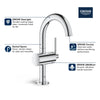 [23831003] Single Hole Single-Handle M-Size Bathroom Faucet 1.2 GPM - GROHE StarLight Chrome