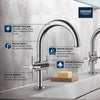 [21031003] Single Hole Two-Handle M-Size Bathroom Faucet 1.2 GPM - GROHE StarLight Chrome