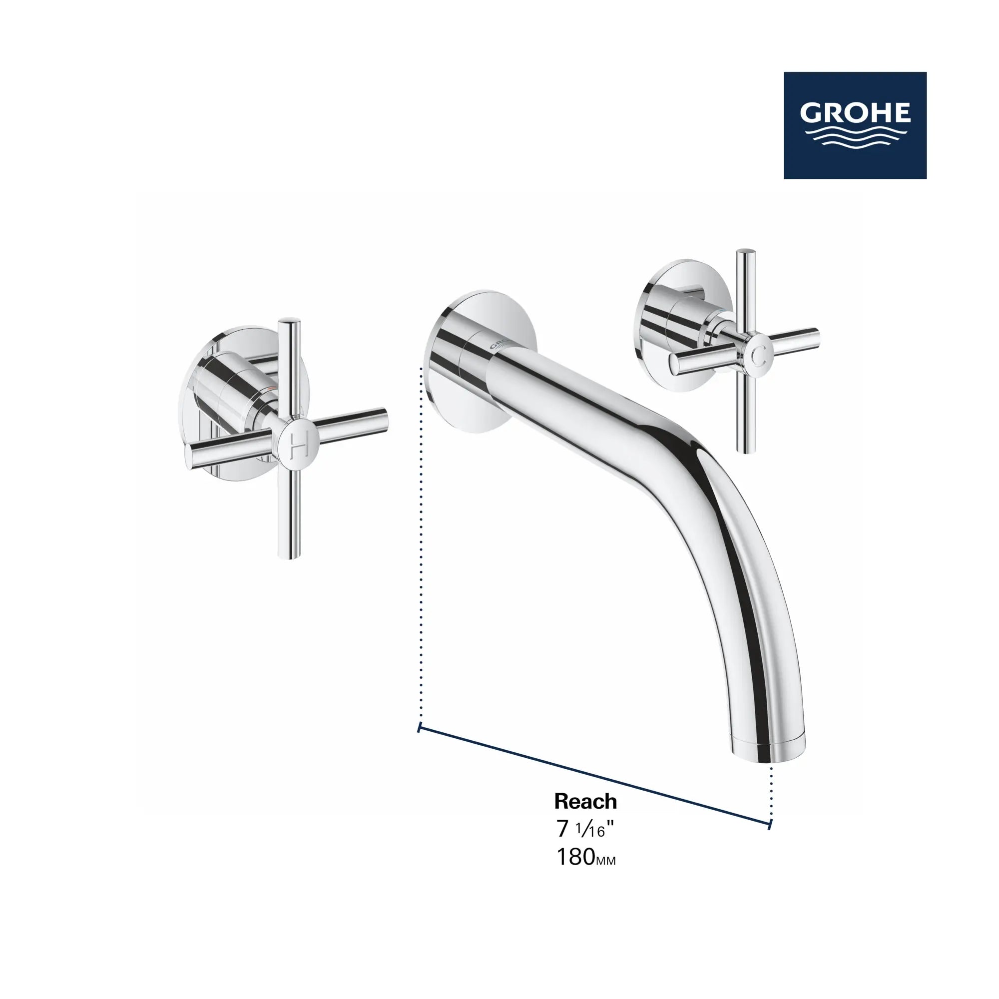 Garniture murale pour vasque // CHROME STARLIGHT GROHE // 68482_GROHE_Atrio_Bath_Widespread_Faucet_20173_3_Infographics_2_0_CDNwebp.webp
