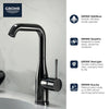 [2348600A] Single Hole Single-Handle L-Size Bathroom Faucet, 1.2 GPM (4.5 L/min) - GROHE StarLight Chrome