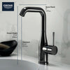 [2348600A] Single Hole Single-Handle L-Size Bathroom Faucet, 1.2 GPM (4.5 L/min) - GROHE StarLight Chrome