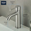 [2359200A] Single Hole Single-Handle S-Size Bathroom Faucet, 1.2 GPM (4.5 L/min) - GROHE StarLight Chrome