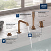 [1957800A] 4-Hole Single-Handle Deck Mount Roman Tub Faucet with 1.75 GPM (6.6 L/min) Hand Shower - GROHE StarLight Chrome