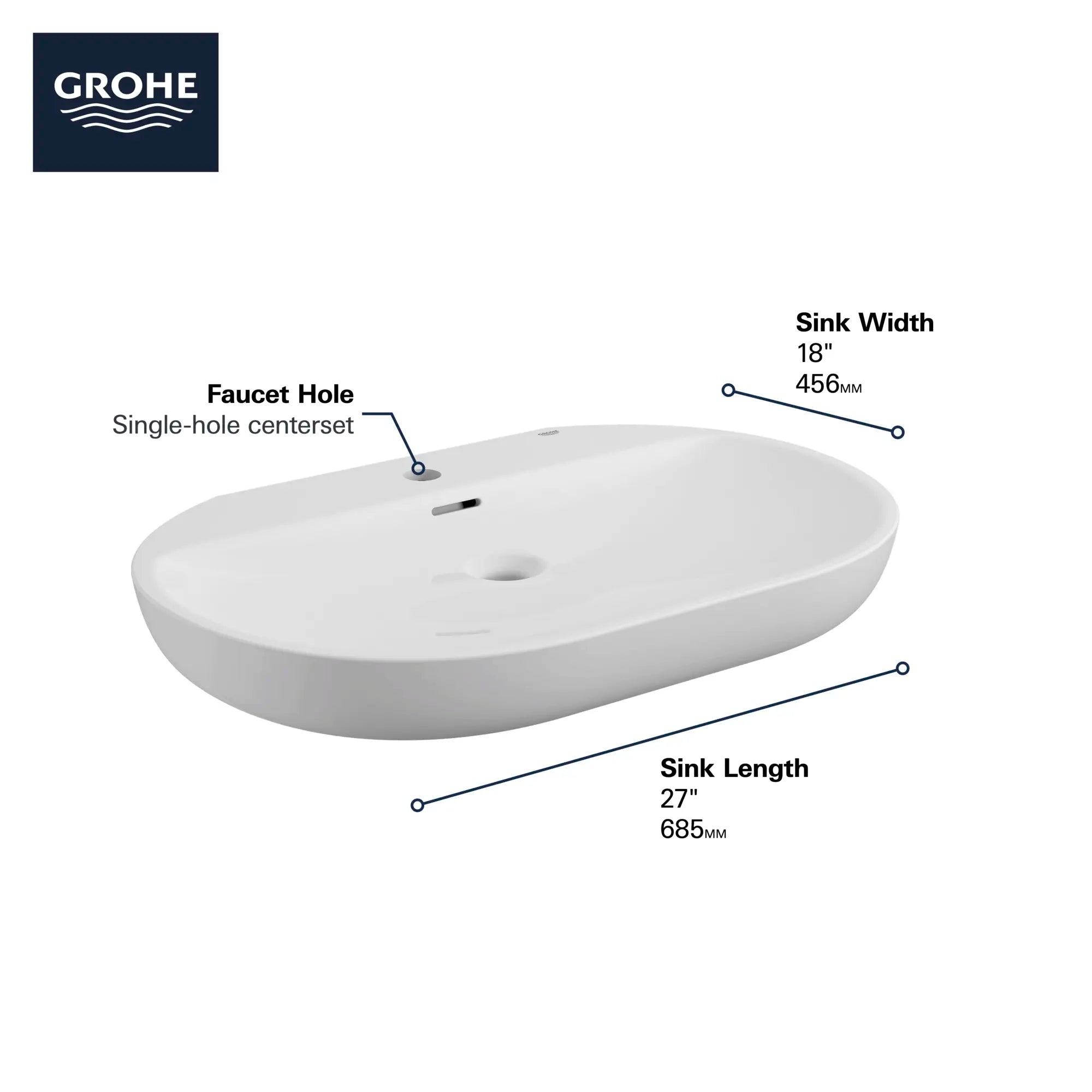 Lavabo monotrou de 27 po, installation murale // BLANC ALPIN // 68705_GROHE_Essence_Sink_Info_39669000_1_0_CDNwebp.webp
