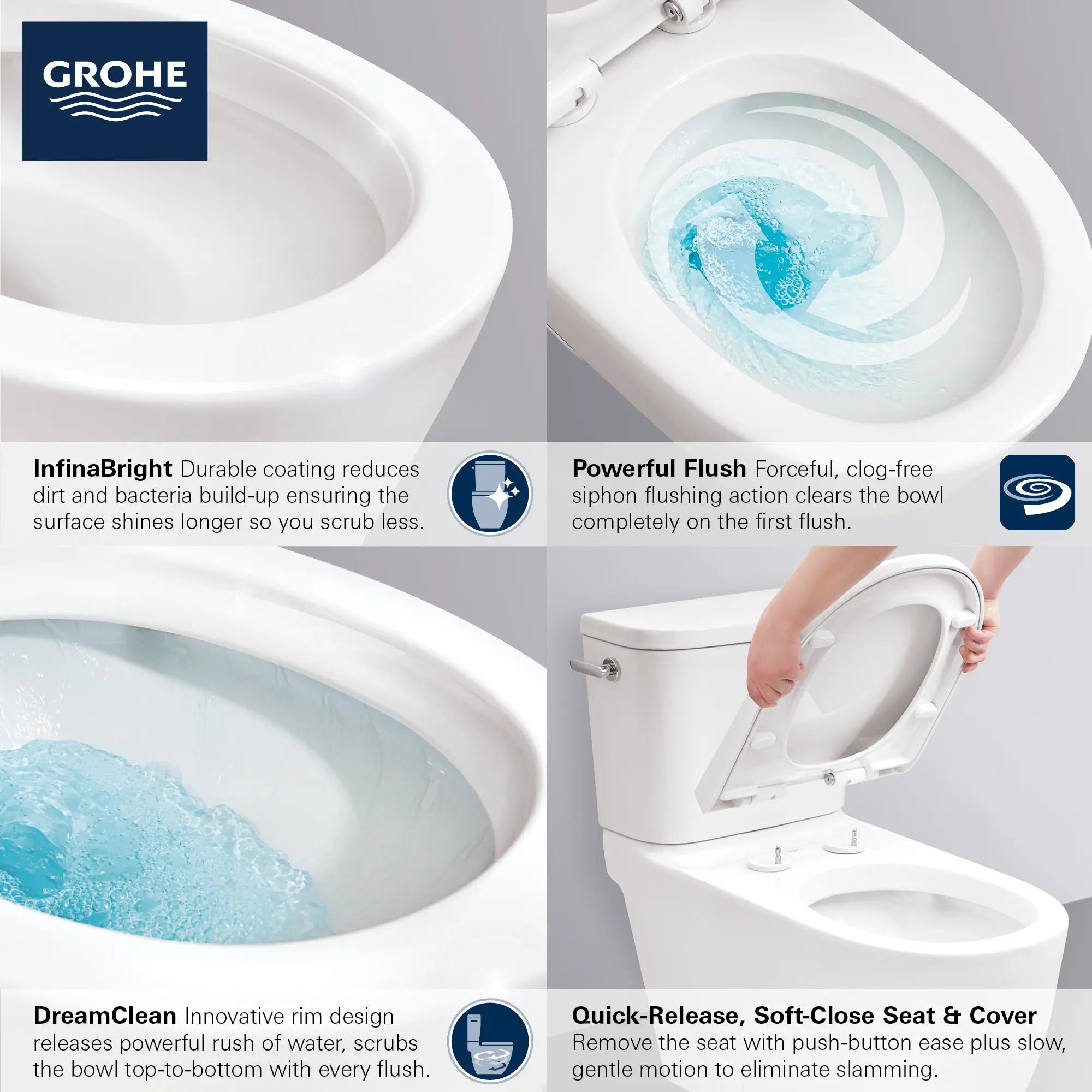 Toilette allongée en deux pièces, Hauteur idéale avec chasse double et siège inclus, 4,8 lpc (1,28 gpc) // LEFT / BLANC ALPIN // 68721_GROHE_Essence_Toilet_39674000_39675000_39676000_Info_1_0_CDNwebp.webp
