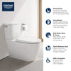 [39675000] Two-piece Right height Elongated Toilet with seat, Left-Hand Trip Lever - Alpine White