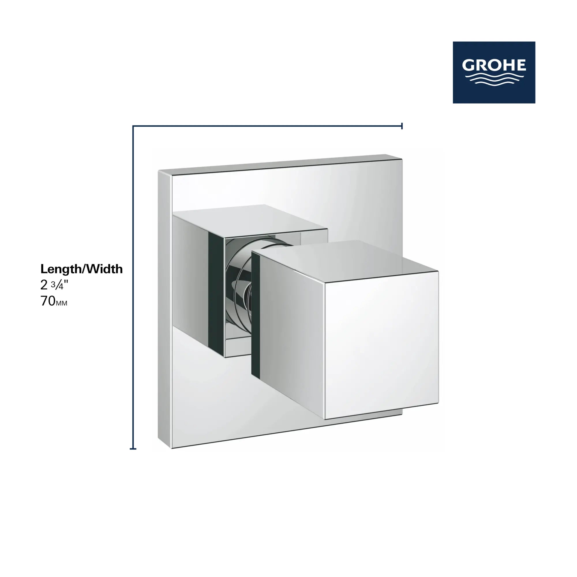 Eurocube Garniture de soupape de commande de débit // CHROME STARLIGHT GROHE // 68810_GROHE_Eurocube_Trims_19910_0_Infographics_1_0_CDNwebp.webp