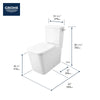 [39663000] Two-piece Right Height Elongated Toilet with seat, Right-Hand Trip Lever - Alpine White