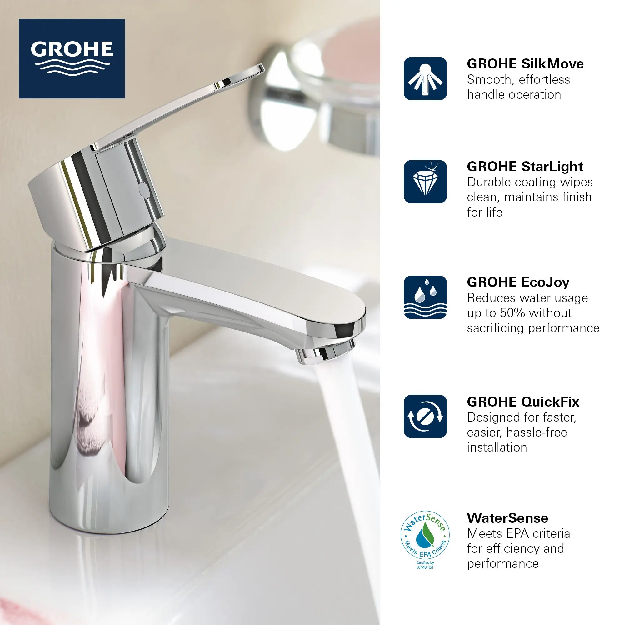 Eurostyle Cosmopolitan Robinet monotrou // CHROME STARLIGHT GROHE // 68874_GROHE_Eurostyle_Cosmopolitan_2304200A_Infographic_1_0_CDNwebp.webp
