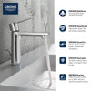[2379400A] Single Hole Single-Handle S-Size Bathroom Faucet, 1.2 GPM (4.5 L/min) - GROHE StarLight Chrome