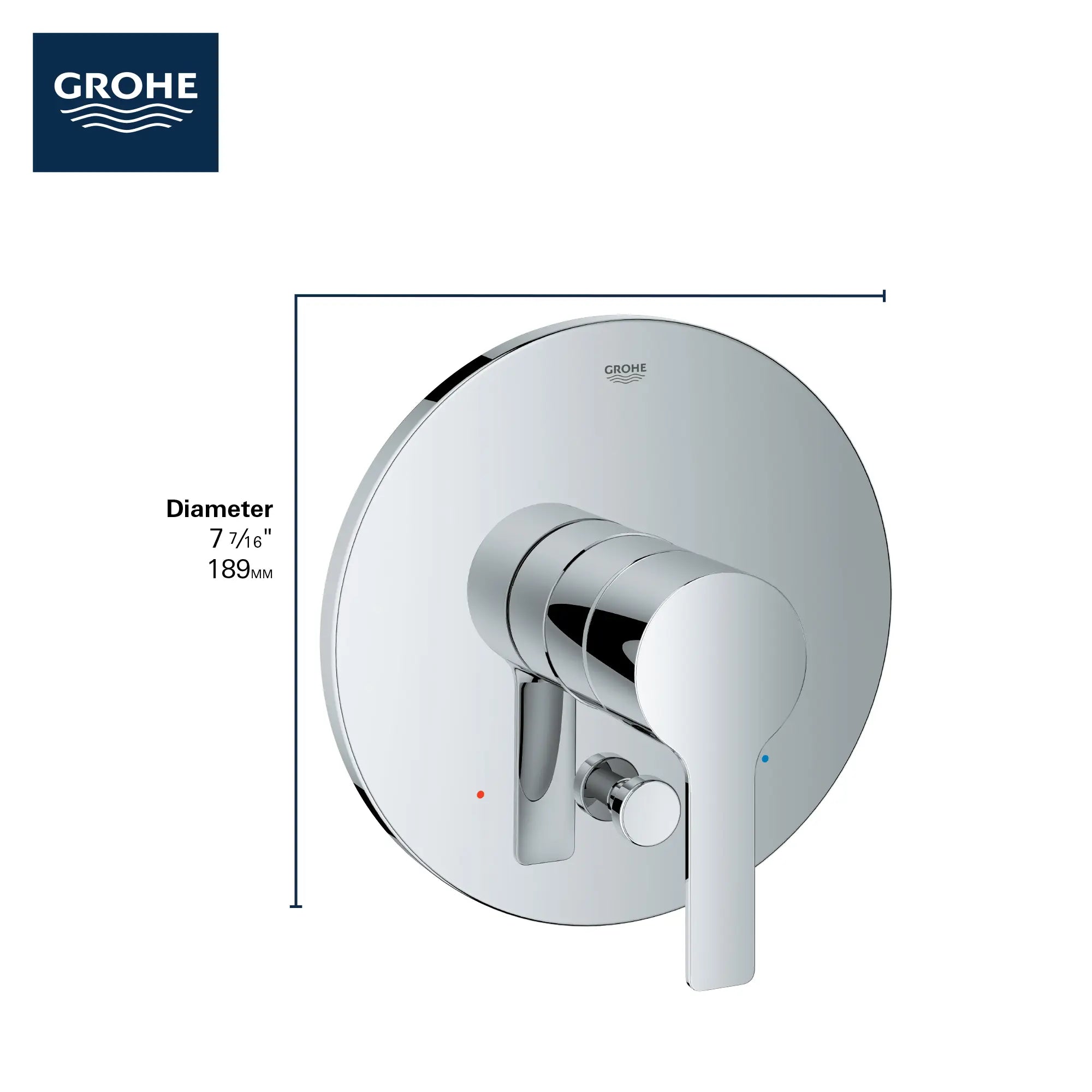 Lineare Garniture d’obturateur régulateur de pression avec inverseur // CHROME STARLIGHT GROHE // 69000_2019_GROHE_Lineare_29168001_Infographic_0_CDNwebp.webp