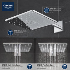 [26504000] 310  Shower Head Set, 12" - 2 Sprays, 1.75 GPM (6.6 L/min) - GROHE StarLight Chrome