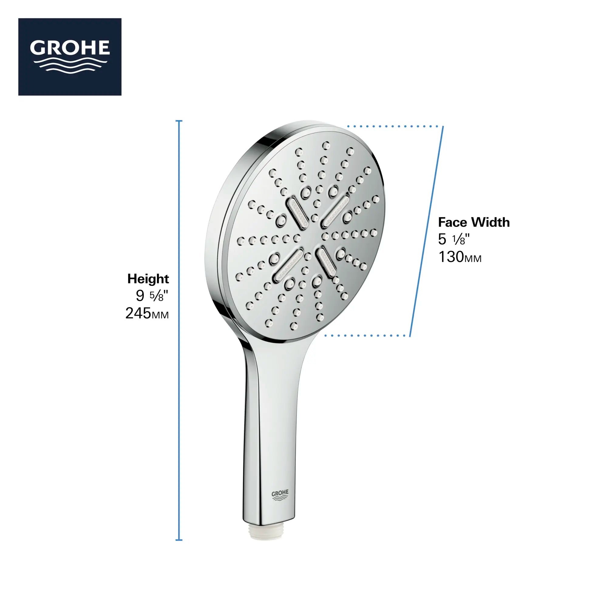 Douchette - 3 jets d’aspersion, 6,6 L/min (1,75 gpm) // NICKEL POLI  INFINITYFINISH // 69108_GROHE_Info_SmartActive_HandShower_26545_F2_0_CDNwebp.webp