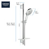 [26547000] 24" Shower Slide Bar Kit - 3 Sprays, 1.75 gpm (6.6 L/min) - GROHE StarLight Chrome