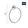 [40365001] 8" Towel Ring - GROHE StarLight Chrome