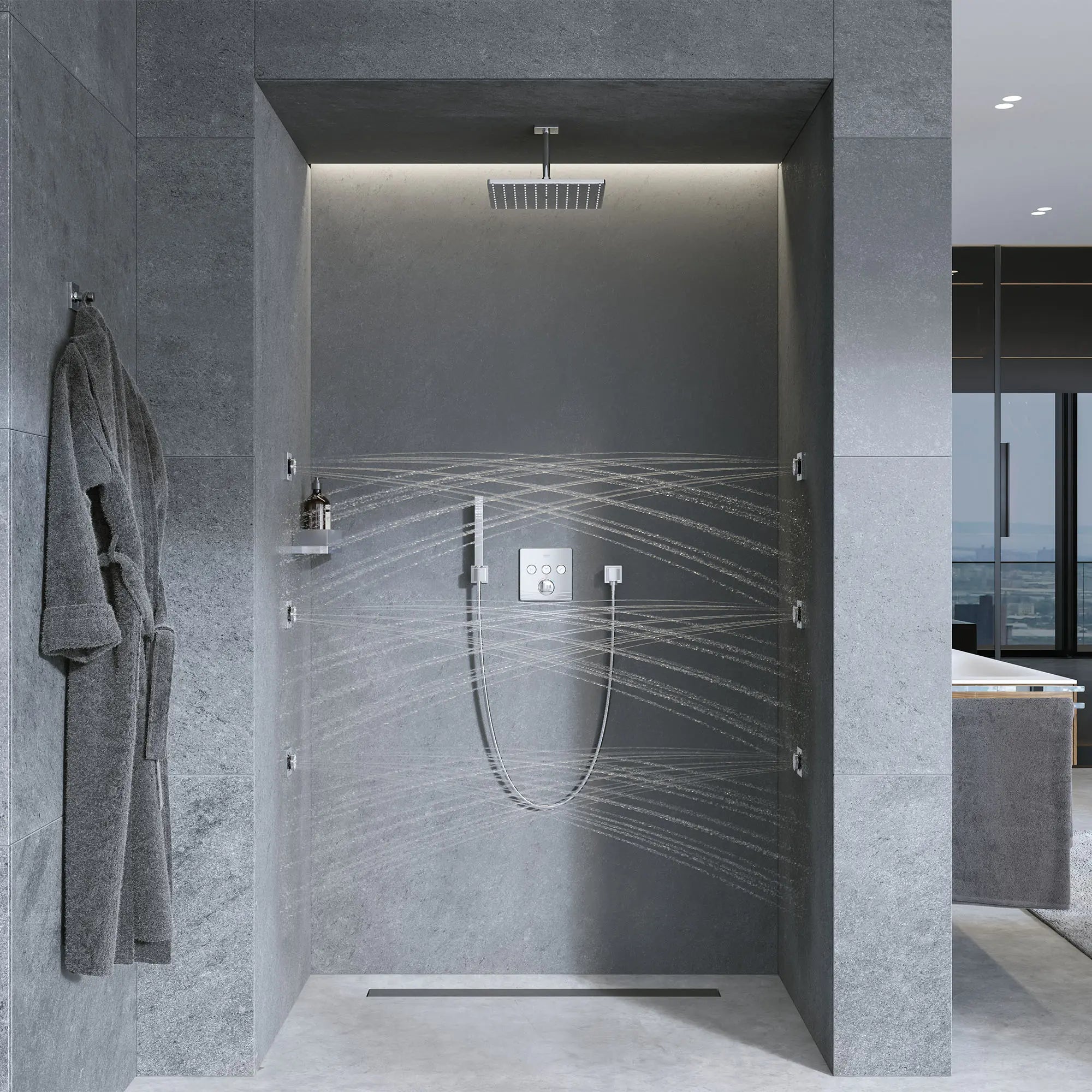 Douchette latérale - 2 jets, 0,9 gpm // CHROME STARLIGHT GROHE // 71027_B-26745000_6_CDNwebp.webp