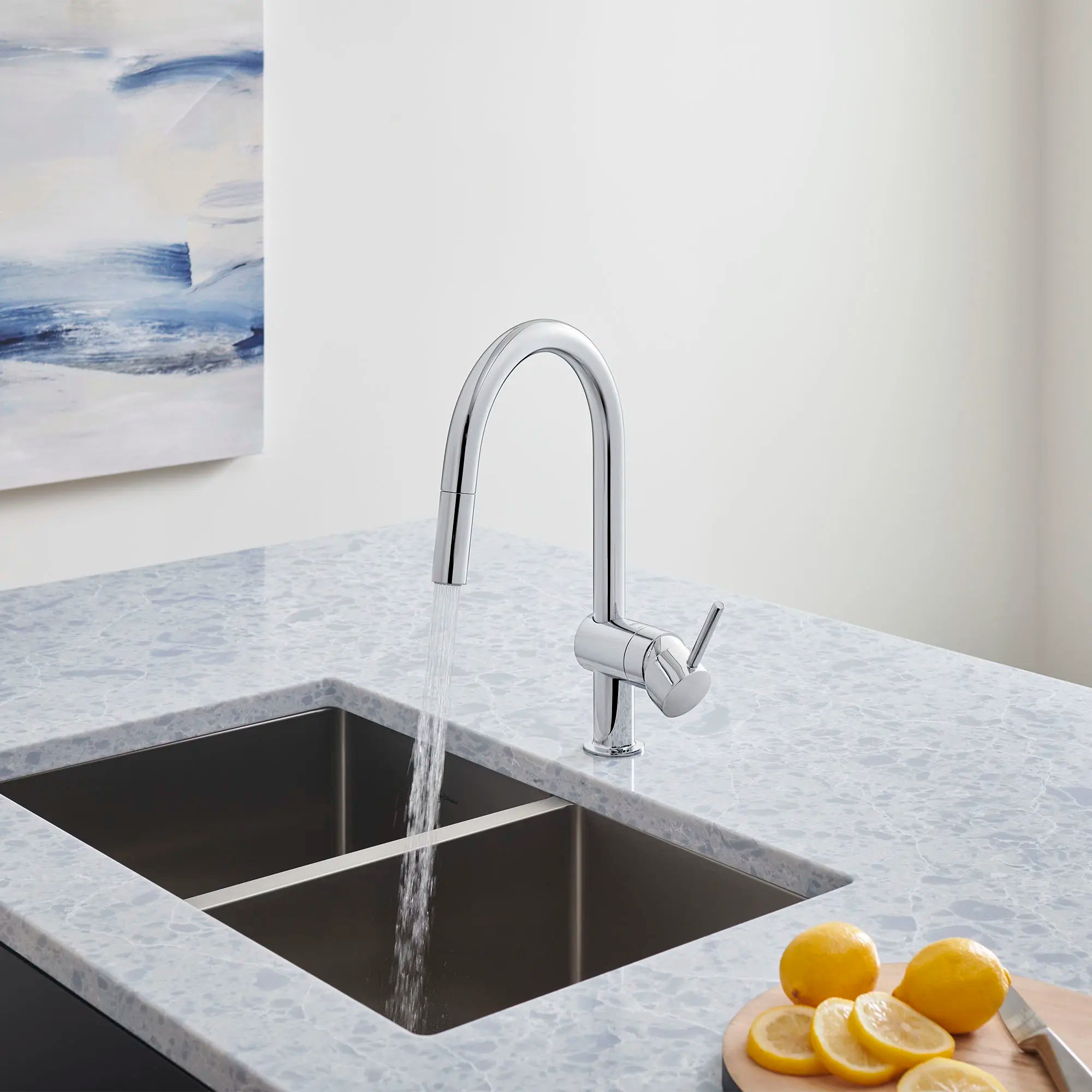 Robinet de cuisine rétractable à poignée simple et double jet 6,6 L/min (1,75 gpm) // CHROME STARLIGHT GROHE // 71907_B-31378003_5_CDNwebp.webp