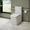 [39664000] Eurocube Right Height Elongated Toilet Bowl with Seat Less Tank - Alpine White
