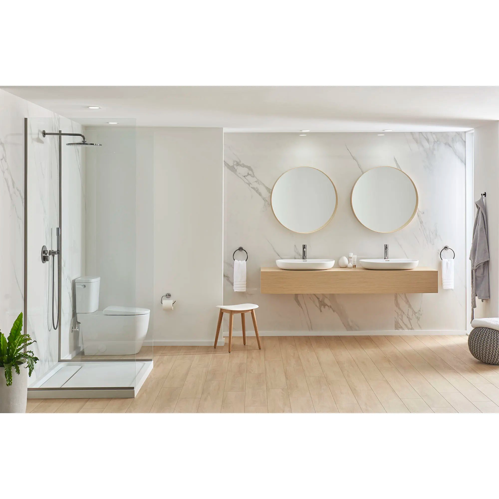 Toilette allongée en deux pièces, Hauteur idéale avec chasse double et siège inclus, 4,8 lpc (1,28 gpc) // LEFT / BLANC ALPIN // 72416_B-39669000_39675000_26644000_24151003_26545000_CDNwebp.webp